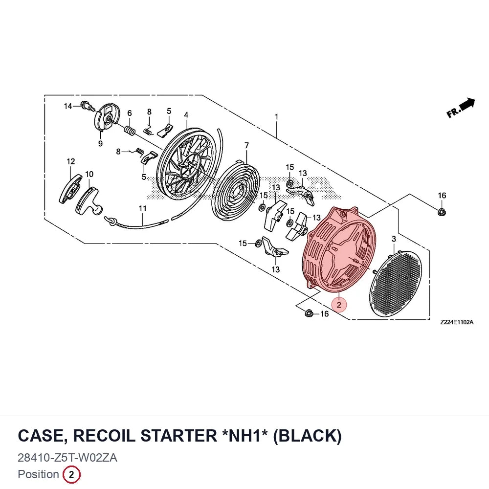 CASE, RECOIL STARTER *NH1* (BLACK)