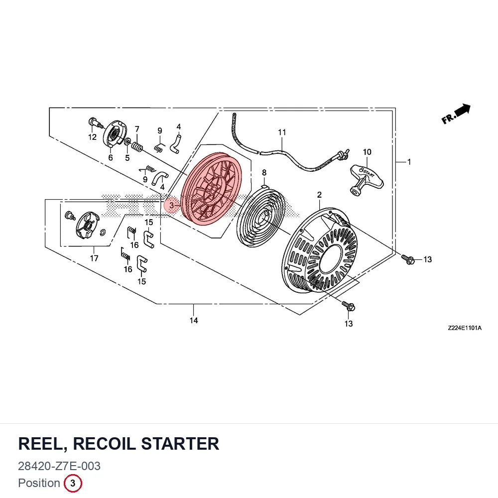 REEL, RECOIL STARTER