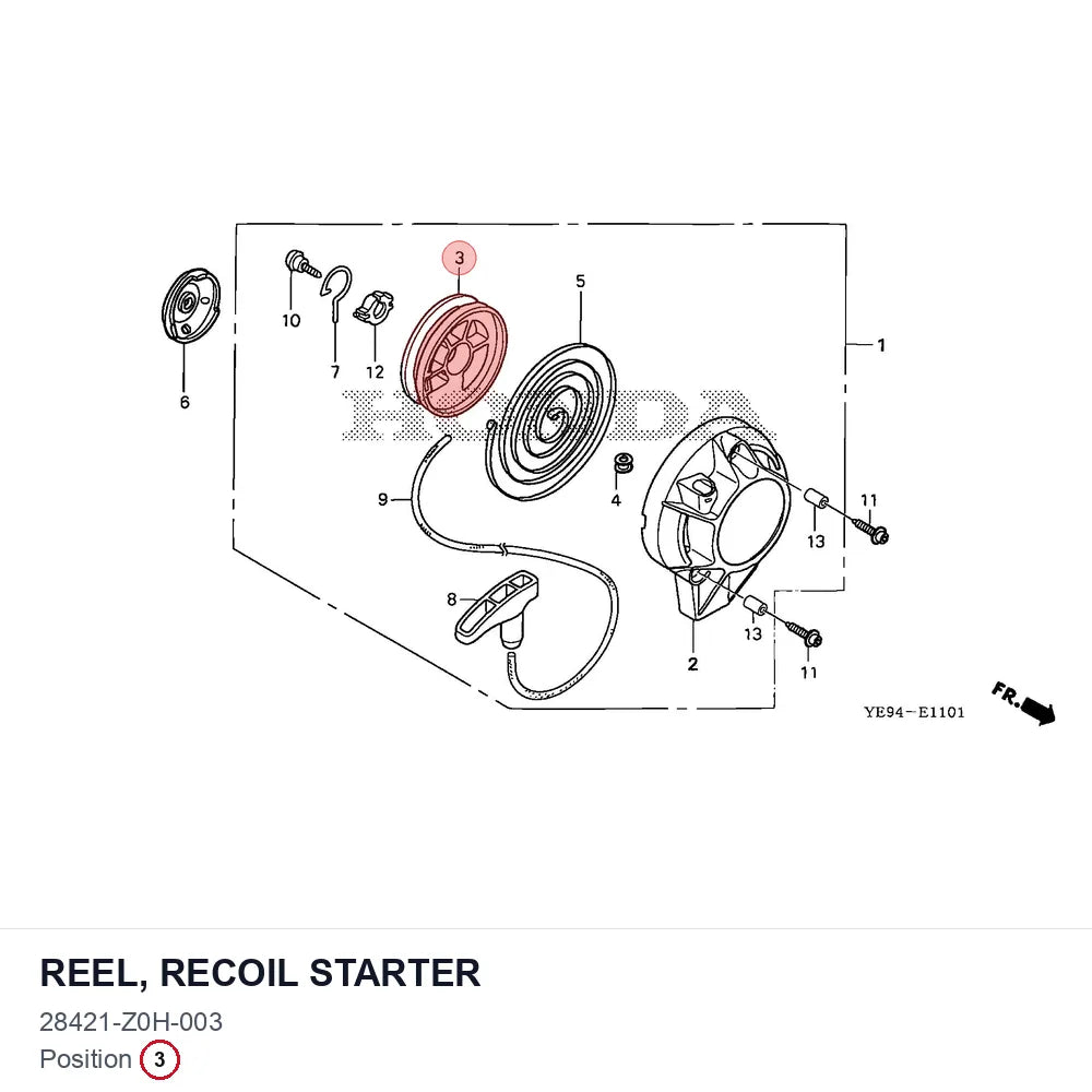 REEL, RECOIL STARTER