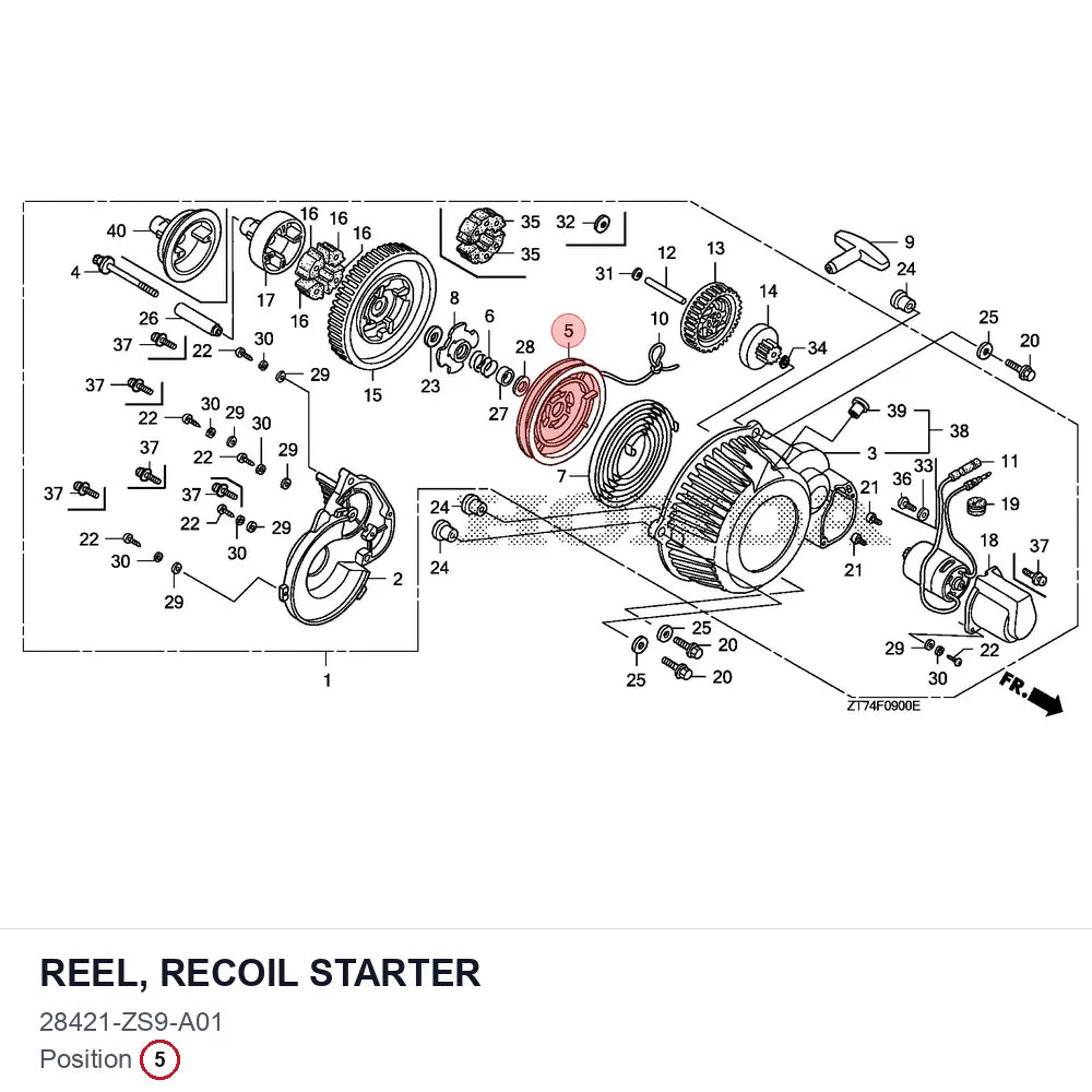 REEL, RECOIL STARTER