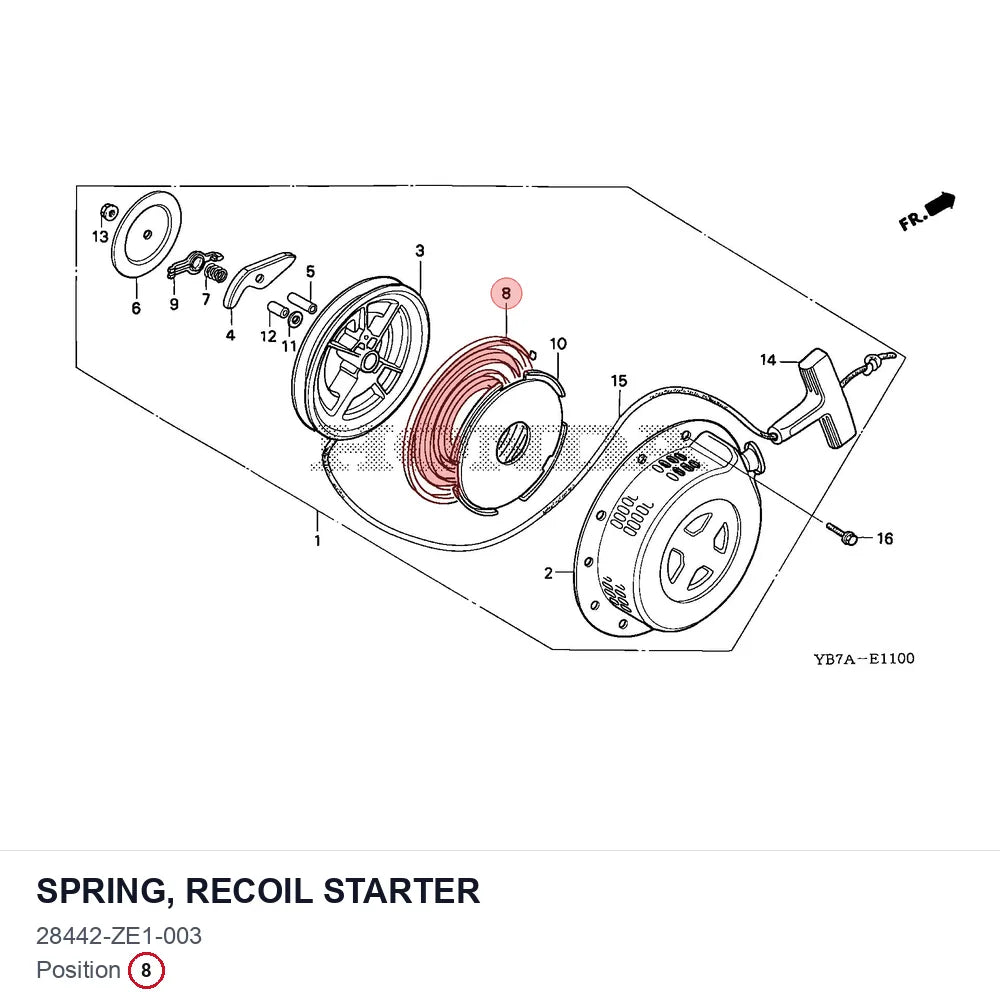 SPRING, RECOIL STARTER