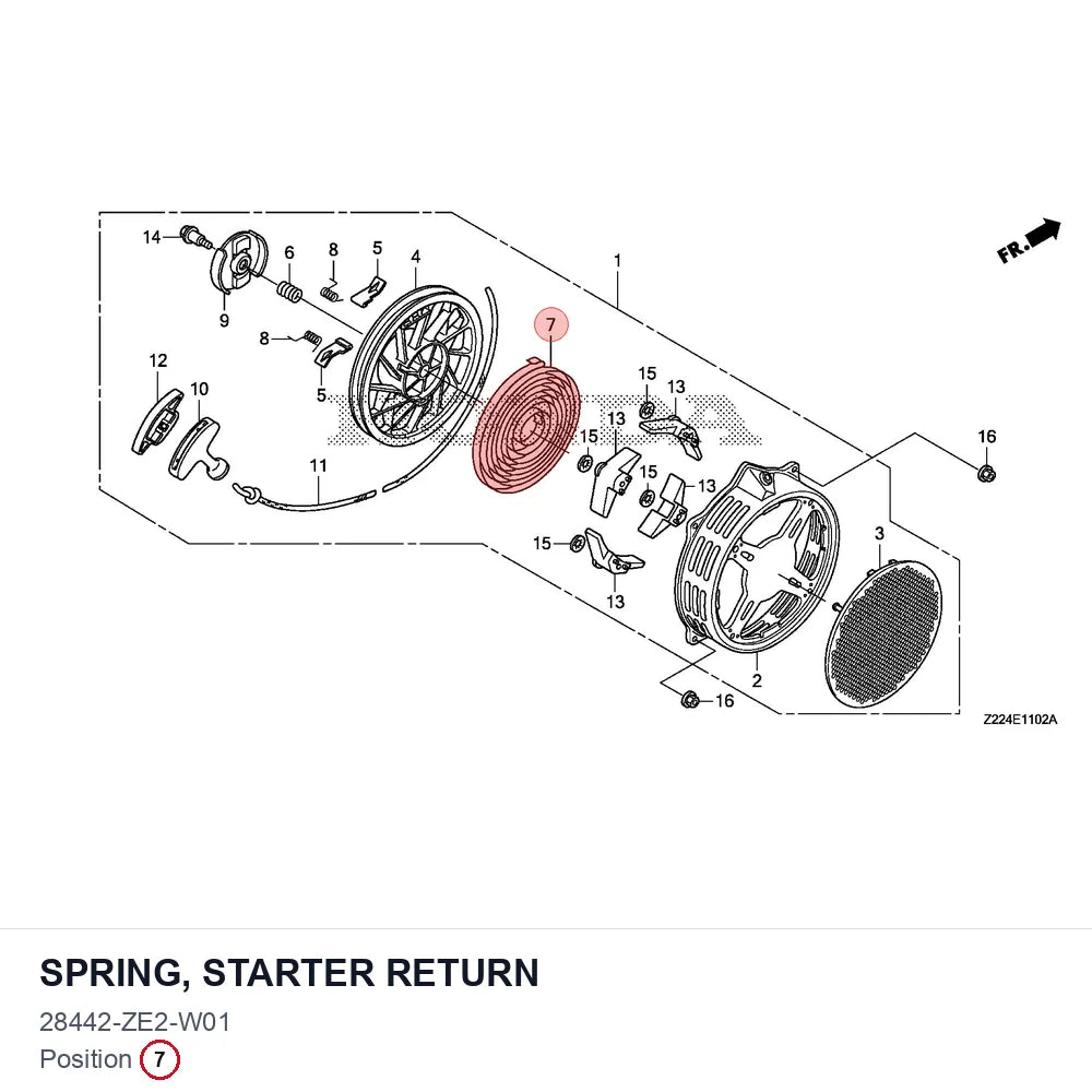 SPRING, STARTER RETURN