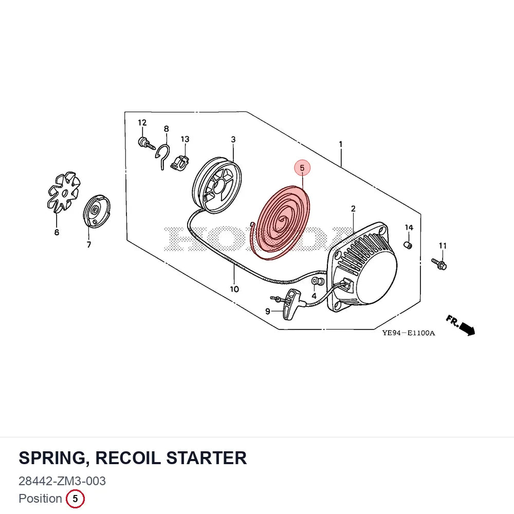 SPRING, RECOIL STARTER