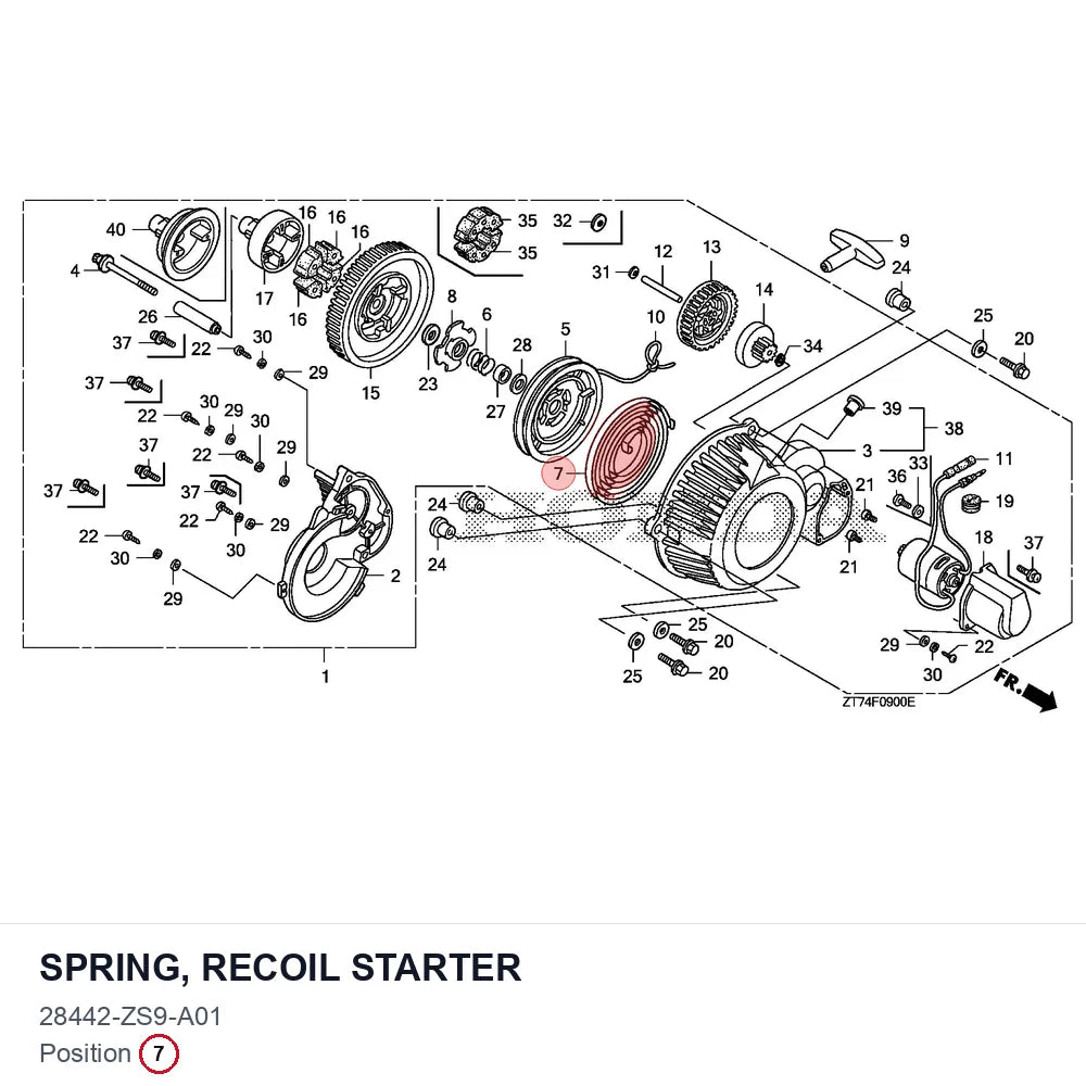 SPRING, RECOIL STARTER