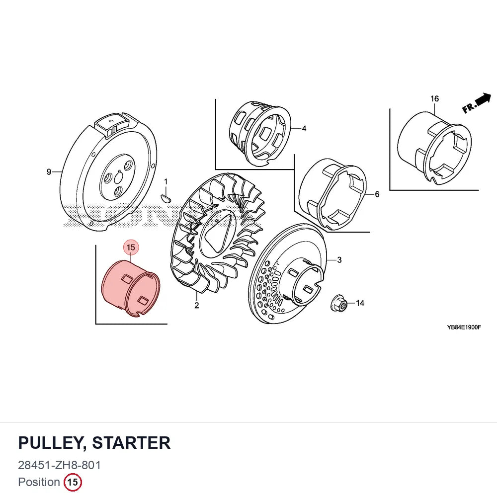 PULLEY, STARTER