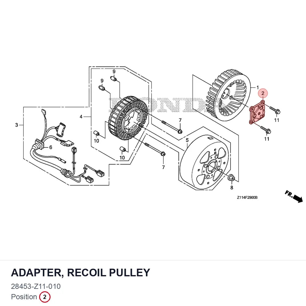 ADAPTER, RECOIL PULLEY