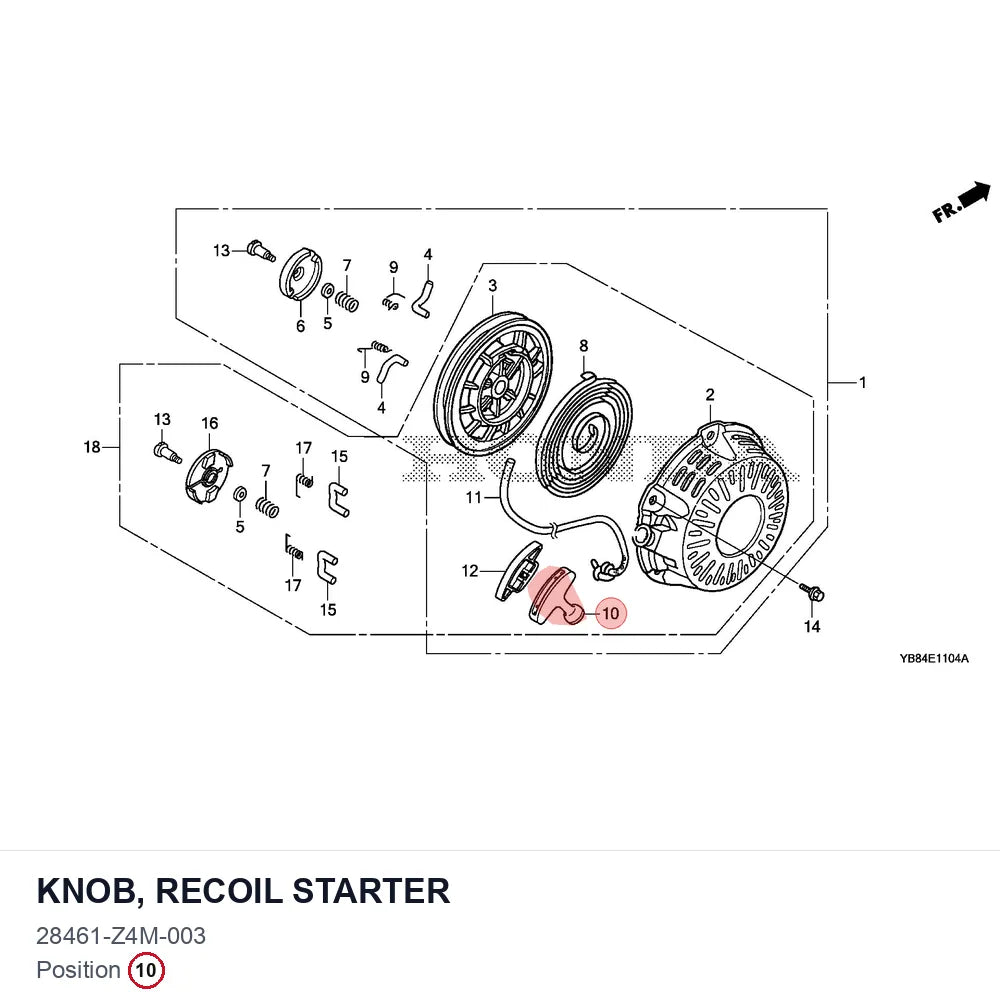 KNOB, RECOIL STARTER