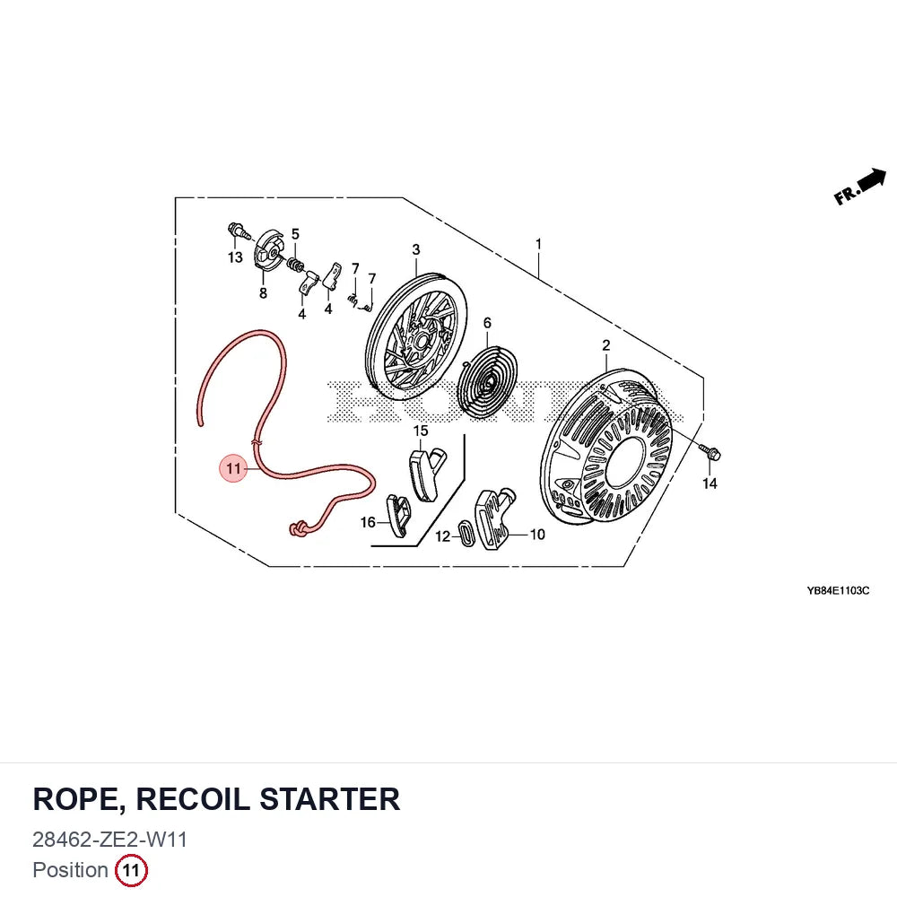 ROPE, RECOIL STARTER
