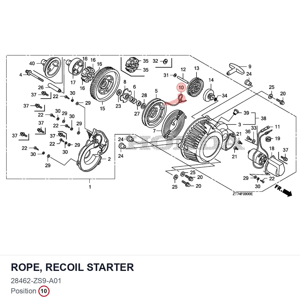 ROPE, RECOIL STARTER