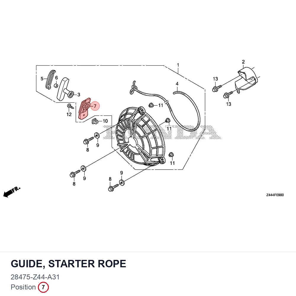 GUIDE, STARTER ROPE