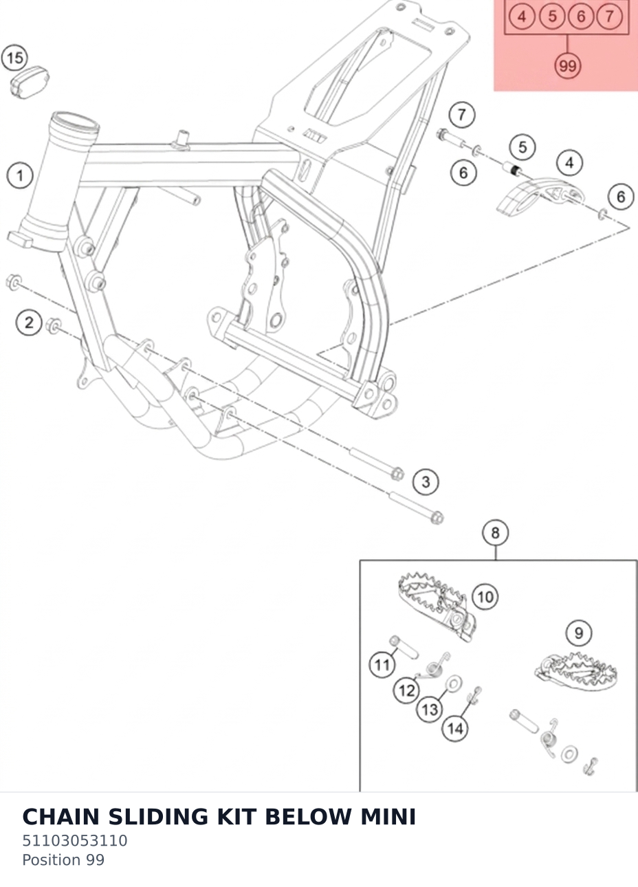 Diagram preview: CHAIN SLIDING KIT BELOW MINI (51103053110)