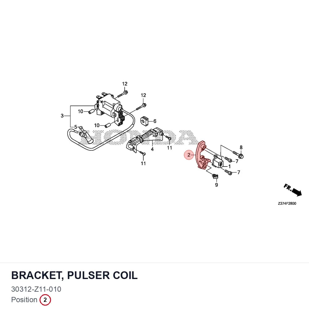 BRACKET, PULSER COIL