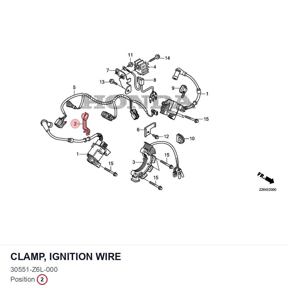 CLAMP, IGNITION WIRE