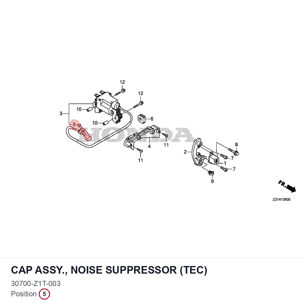 CAP ASSY., NOISE SUPPRESSOR (TEC)