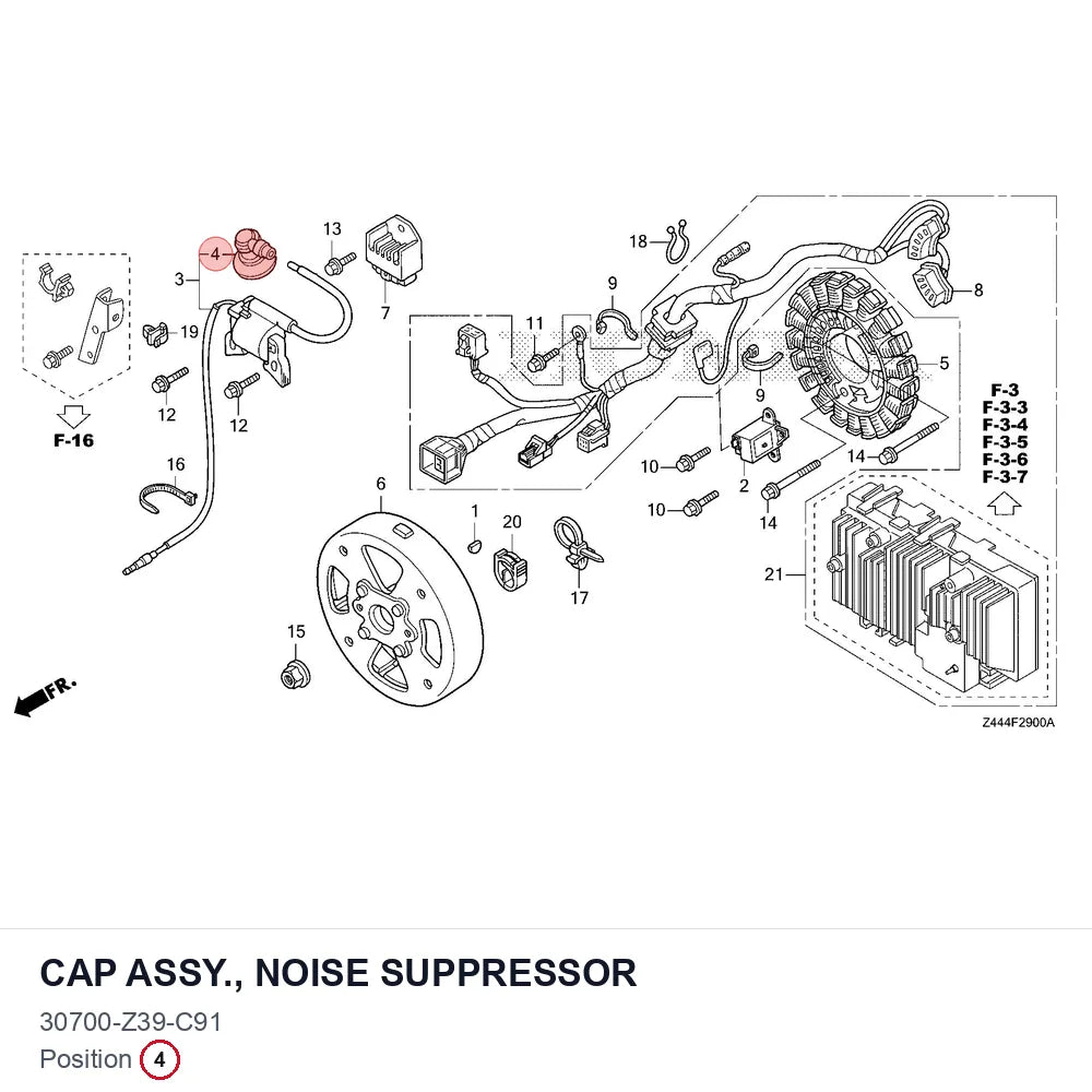 CAP ASSY., NOISE SUPPRESSOR