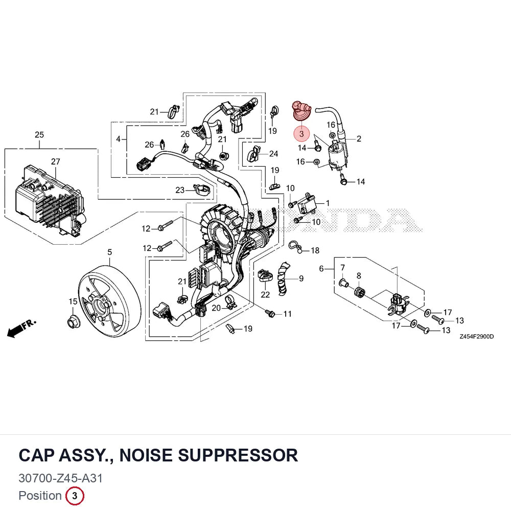 CAP ASSY., NOISE SUPPRESSOR