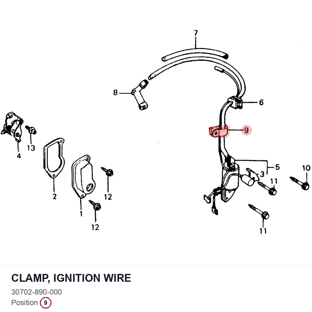 CLAMP, IGNITION WIRE