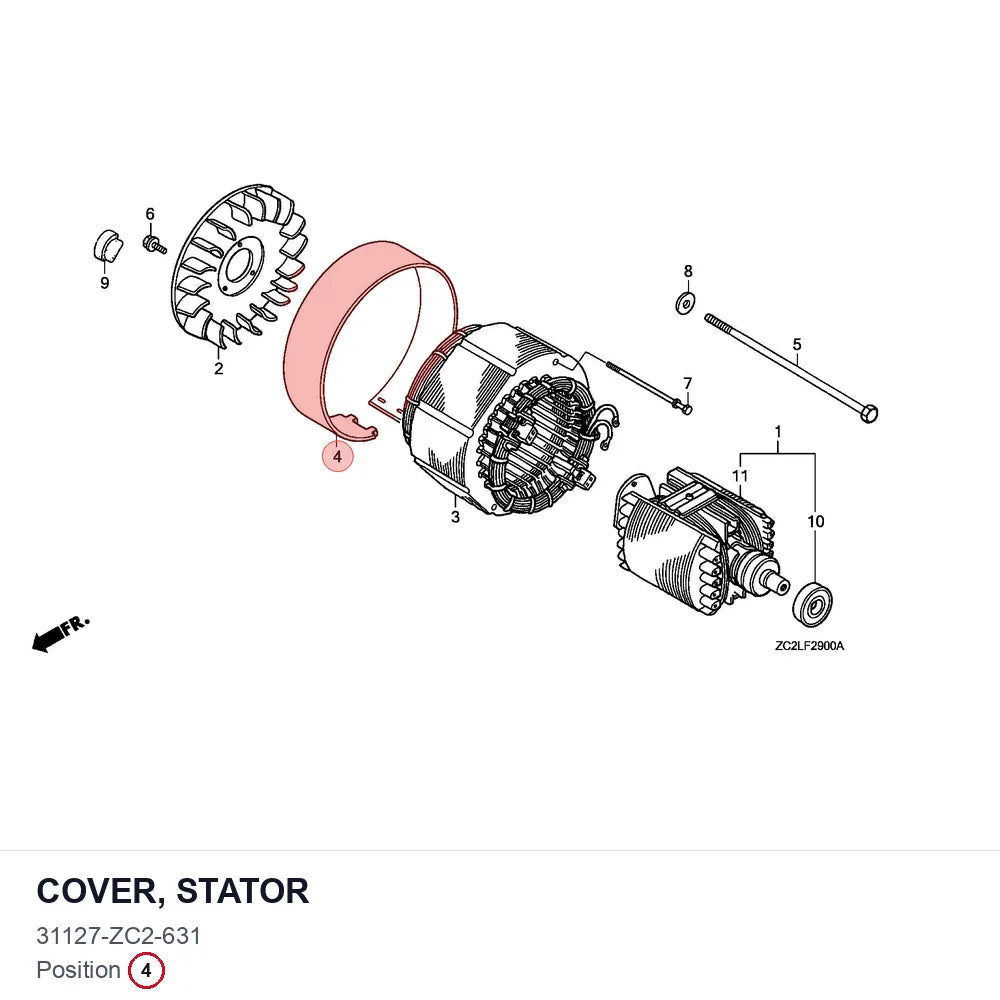 COVER, STATOR