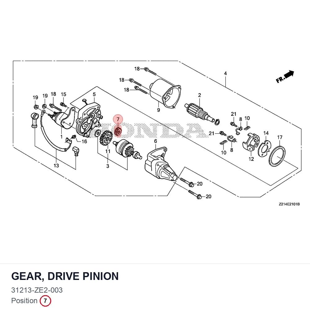 GEAR, DRIVE PINION