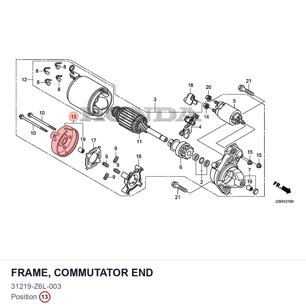FRAME, COMMUTATOR END