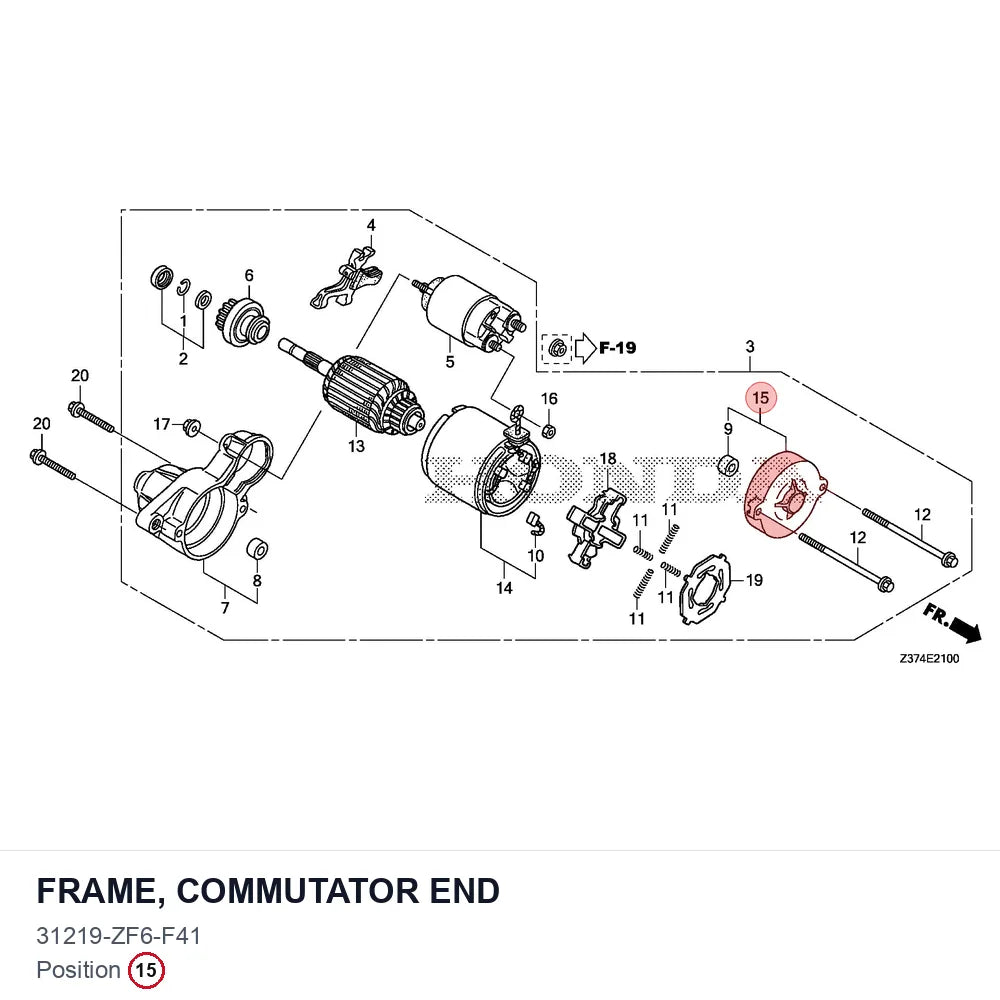 FRAME, COMMUTATOR END