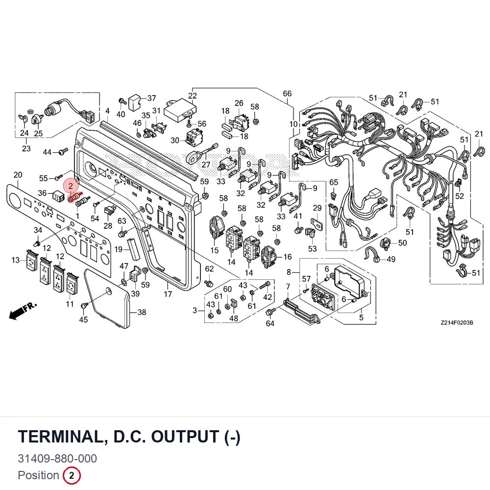TERMINAL, D.C. OUTPUT (-)
