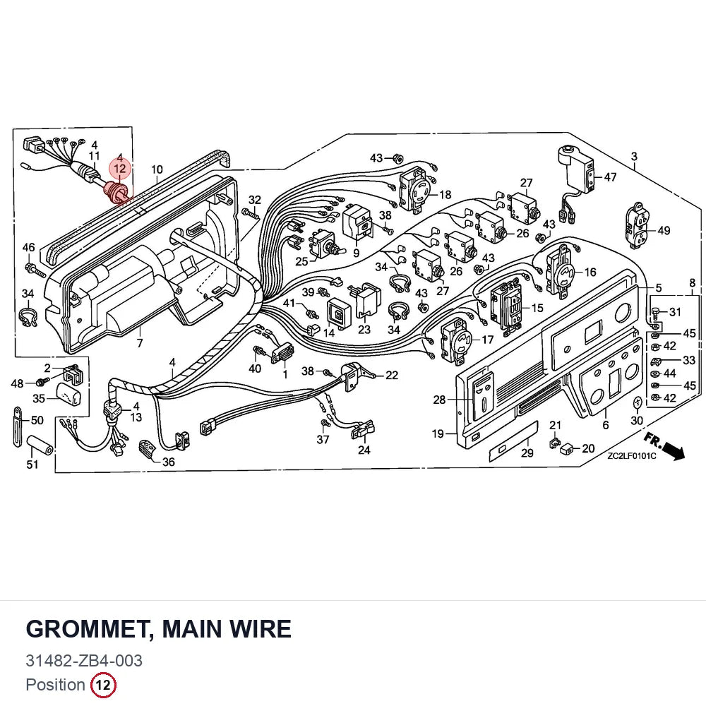 GROMMET, MAIN WIRE