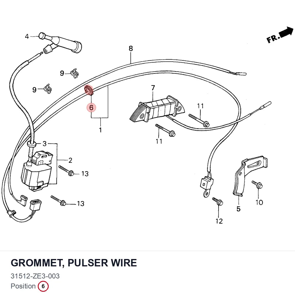 GROMMET, PULSER WIRE