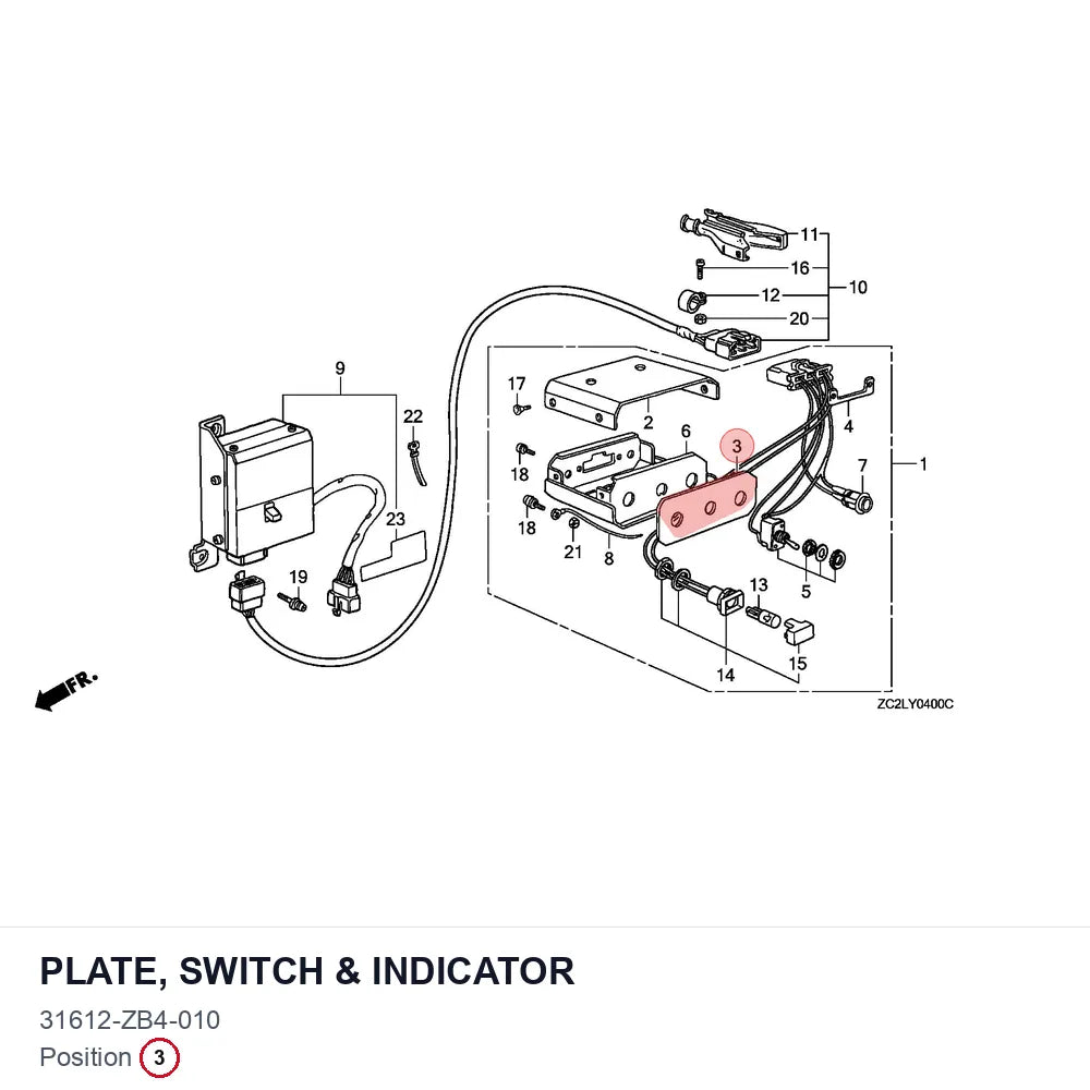 PLATE, SWITCH & INDICATOR