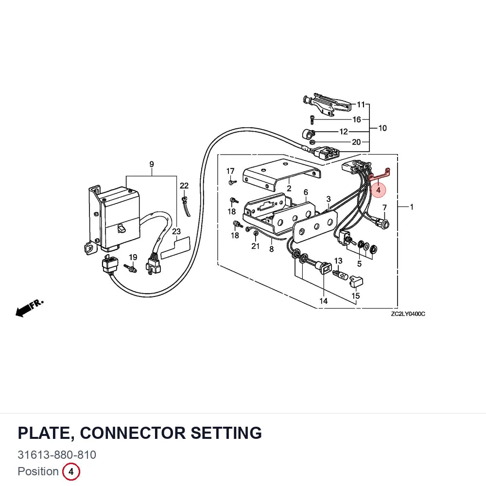 PLATE, CONNECTOR SETTING