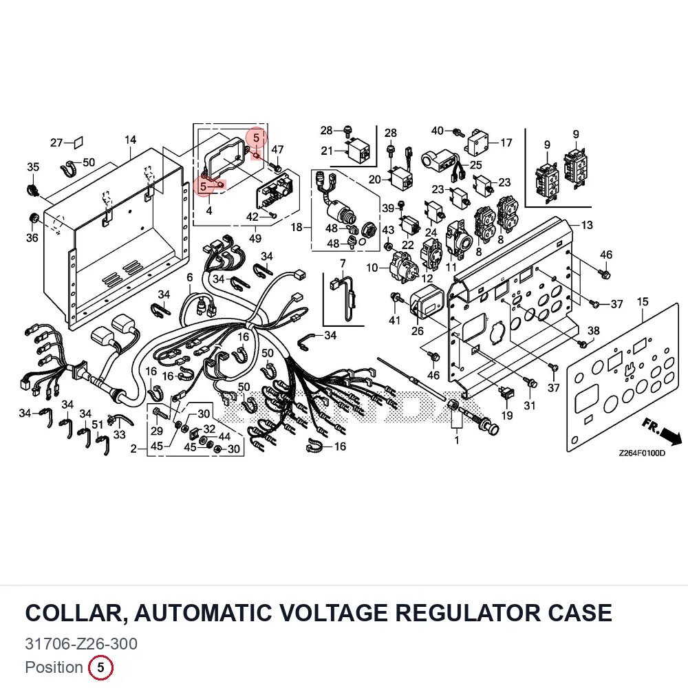 COLLAR, AUTOMATIC VOLTAGE REGULATOR CASE