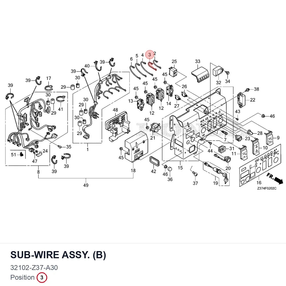SUB-WIRE ASSY. (B)