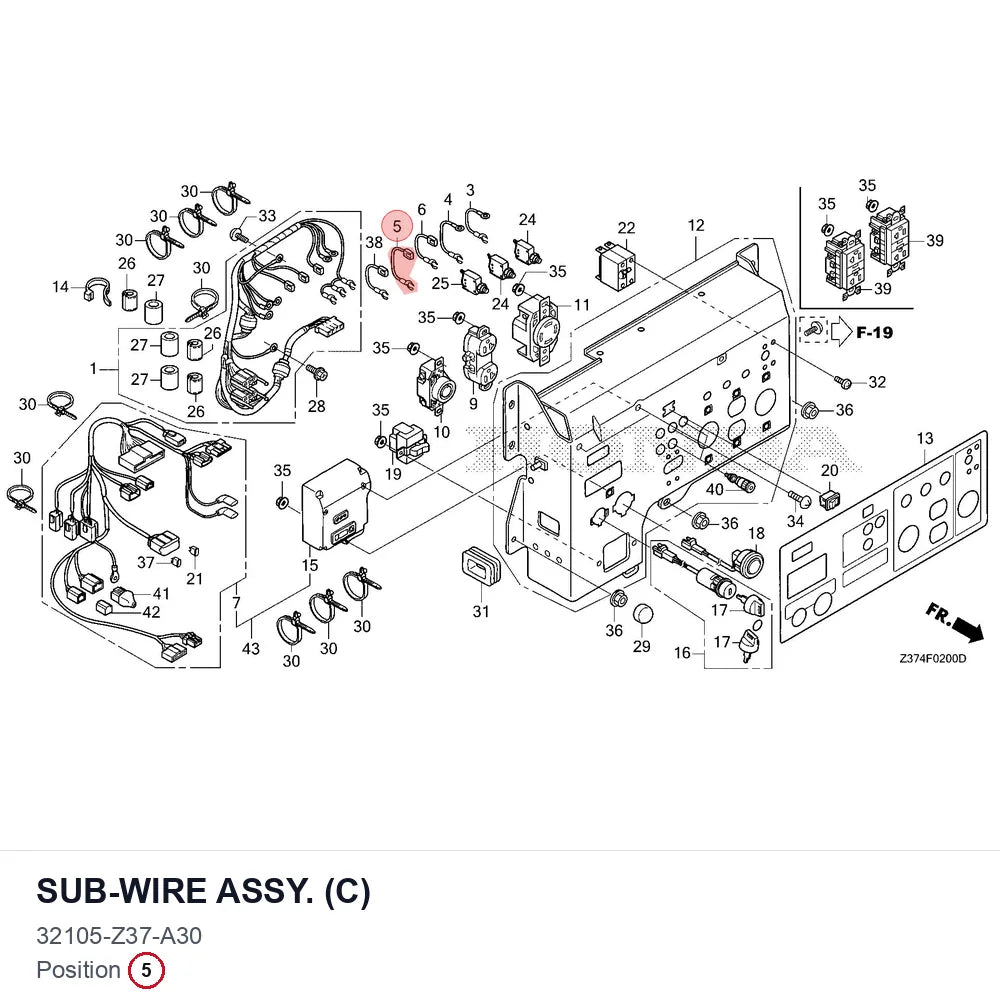 SUB-WIRE ASSY. (C)