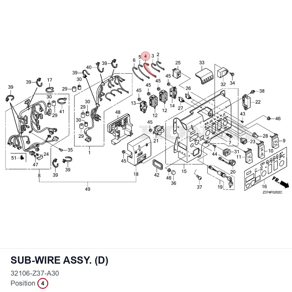 SUB-WIRE ASSY. (D)
