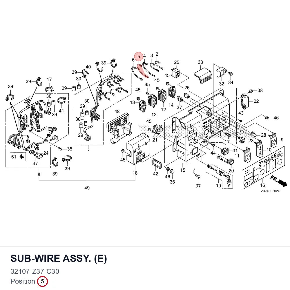 SUB-WIRE ASSY. (E)