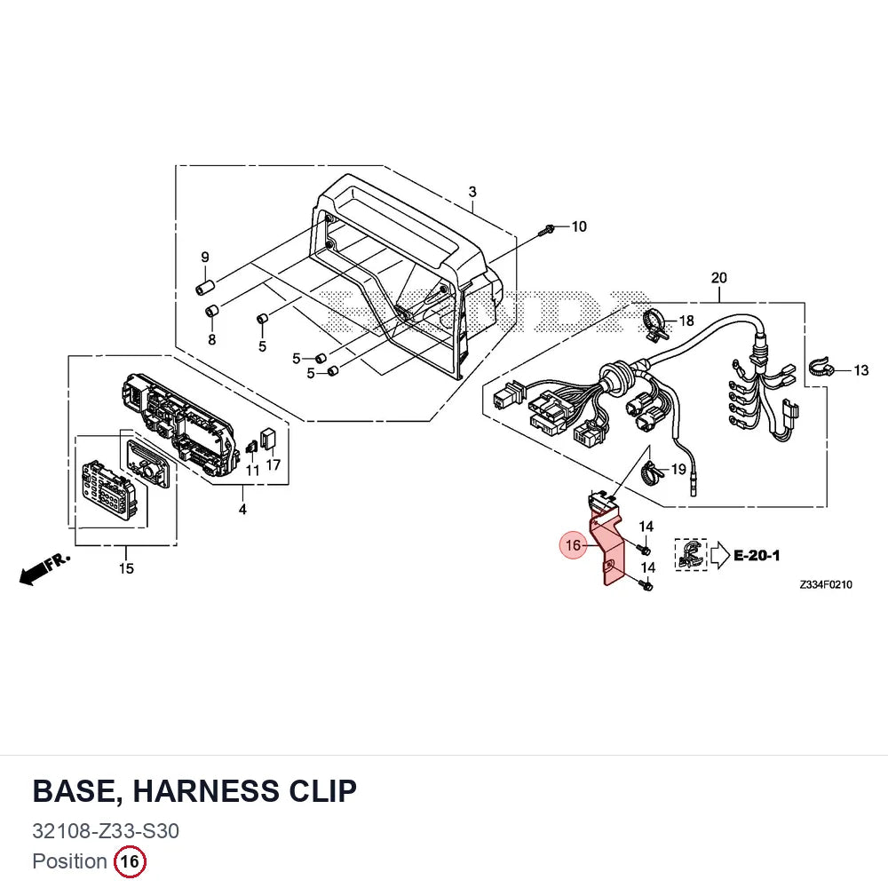BASE, HARNESS CLIP