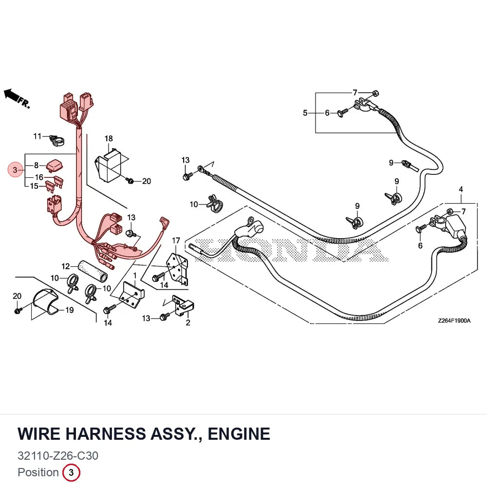WIRE HARNESS ASSY., ENGINE