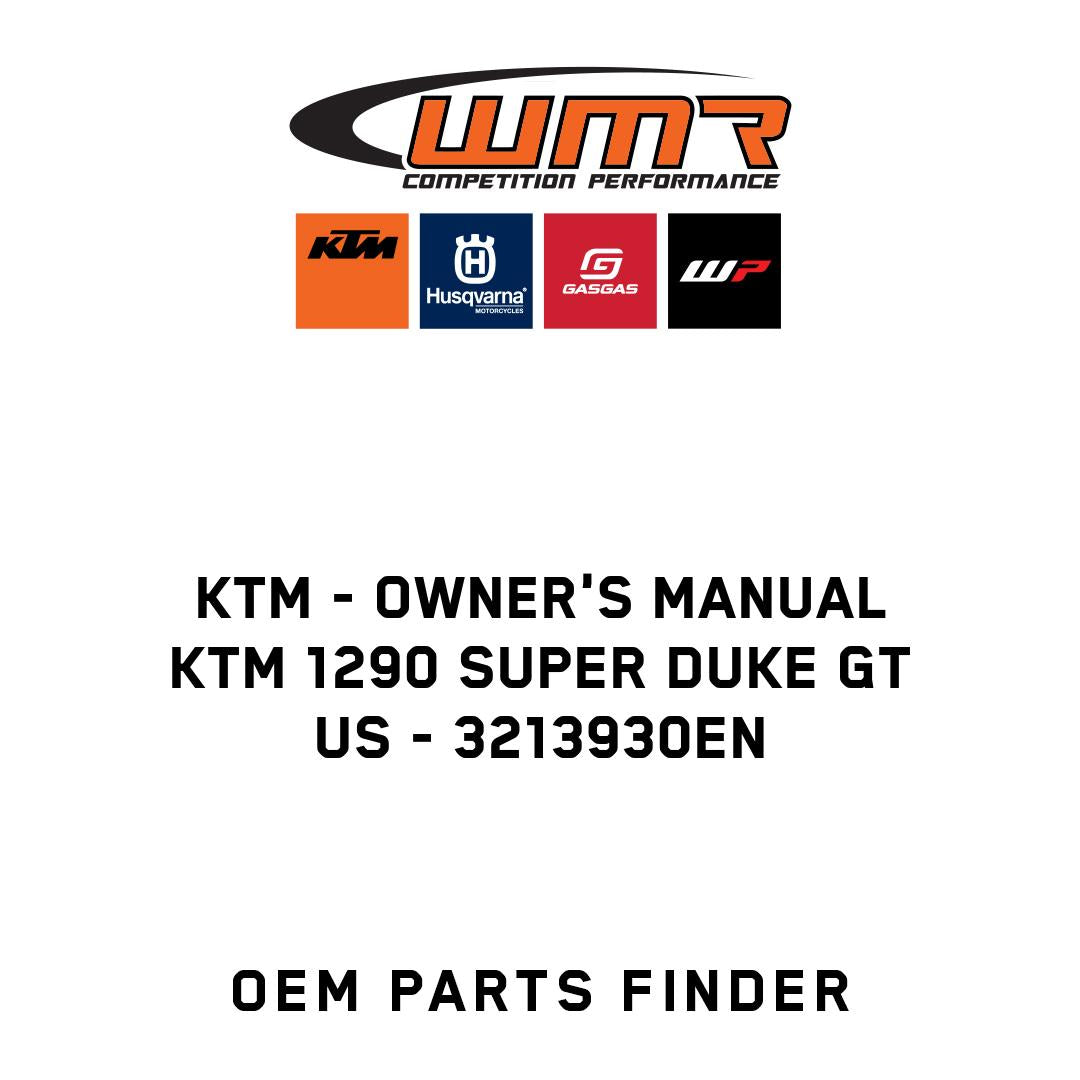 Owner's manual KTM 1290 SUPER DUKE GT US