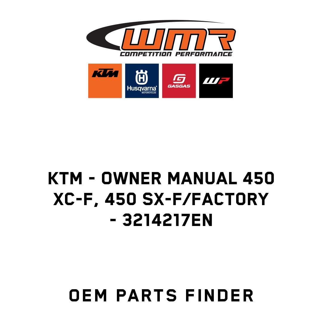 Owner Manual 450 XC-F, 450 SX-F/Factory