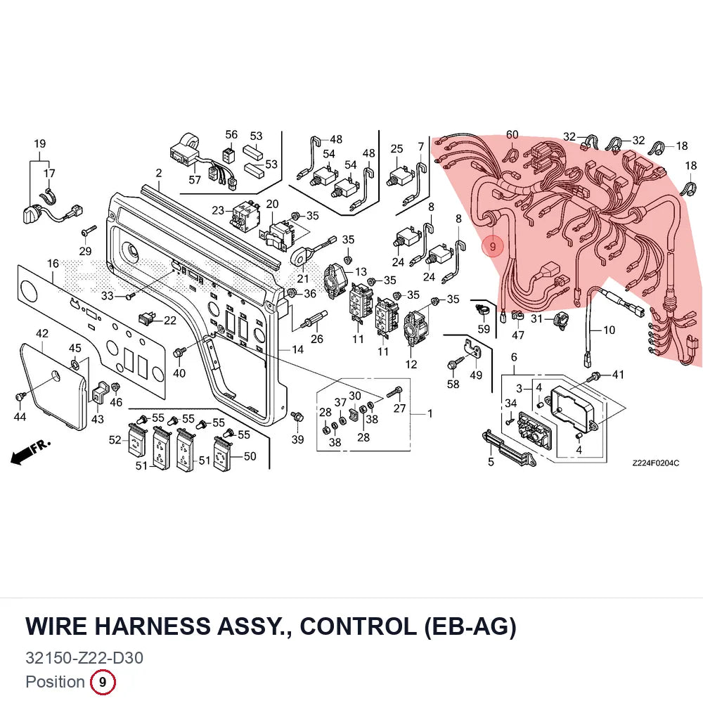WIRE HARNESS ASSY., CONTROL (EB-AG)