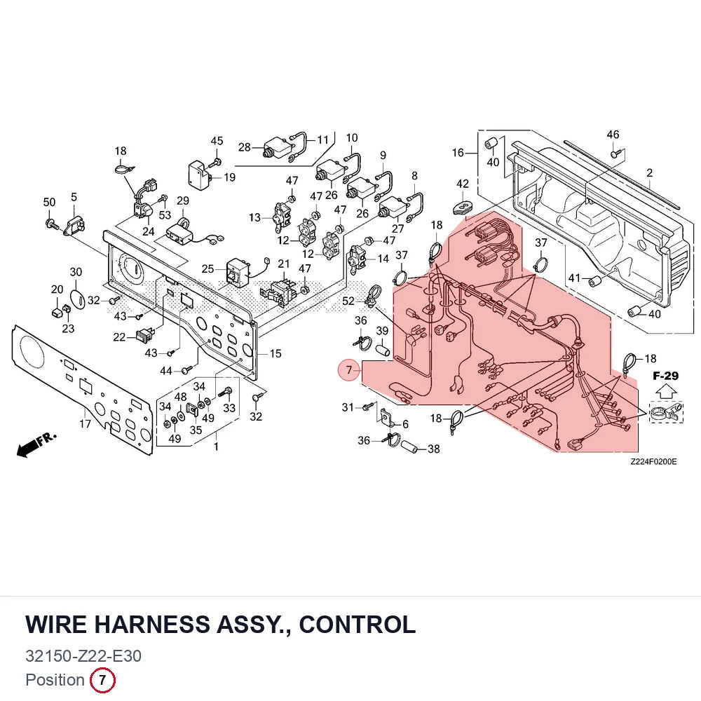 WIRE HARNESS ASSY., CONTROL