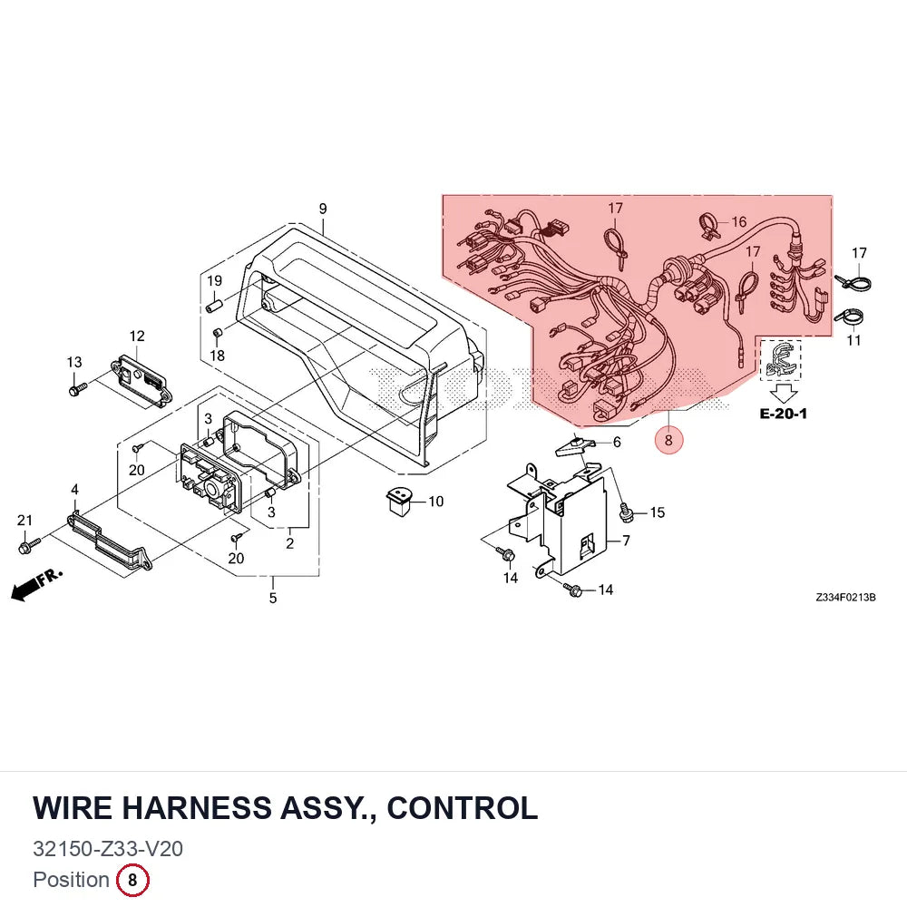 WIRE HARNESS ASSY., CONTROL