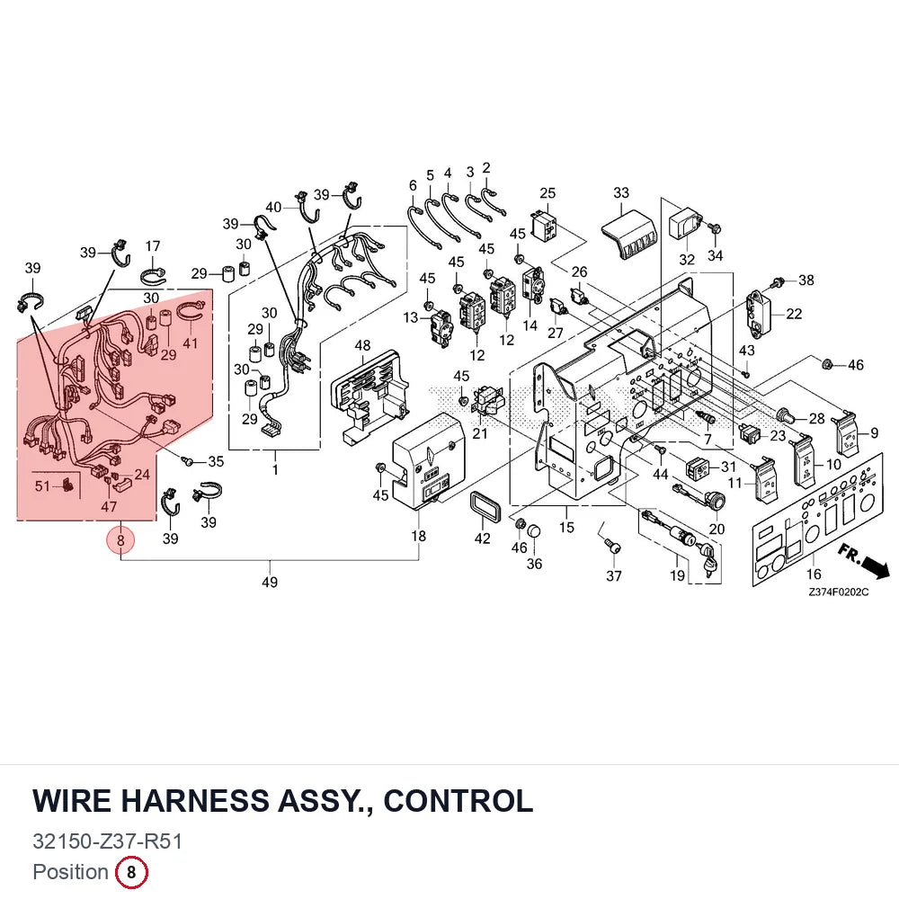 WIRE HARNESS ASSY., CONTROL