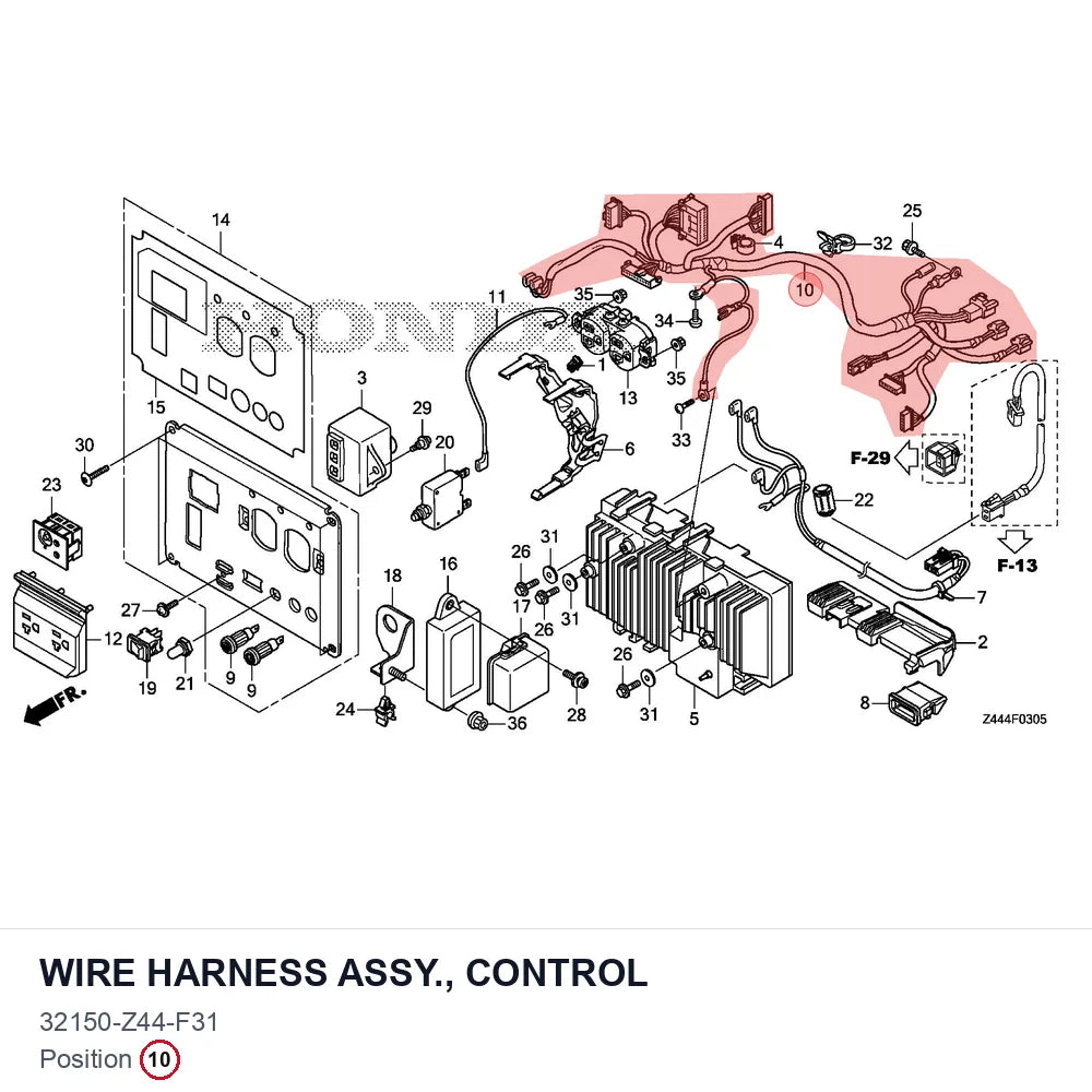 WIRE HARNESS ASSY., CONTROL