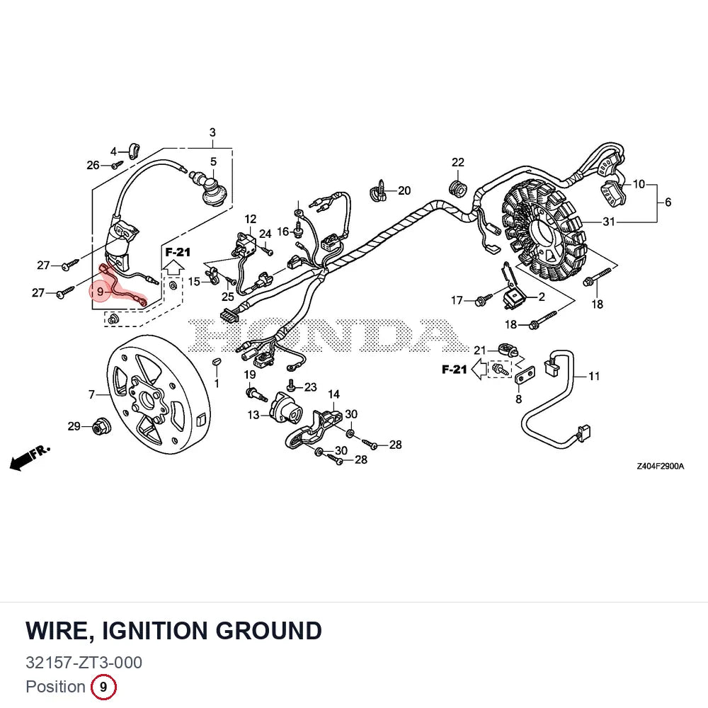 WIRE, IGNITION GROUND