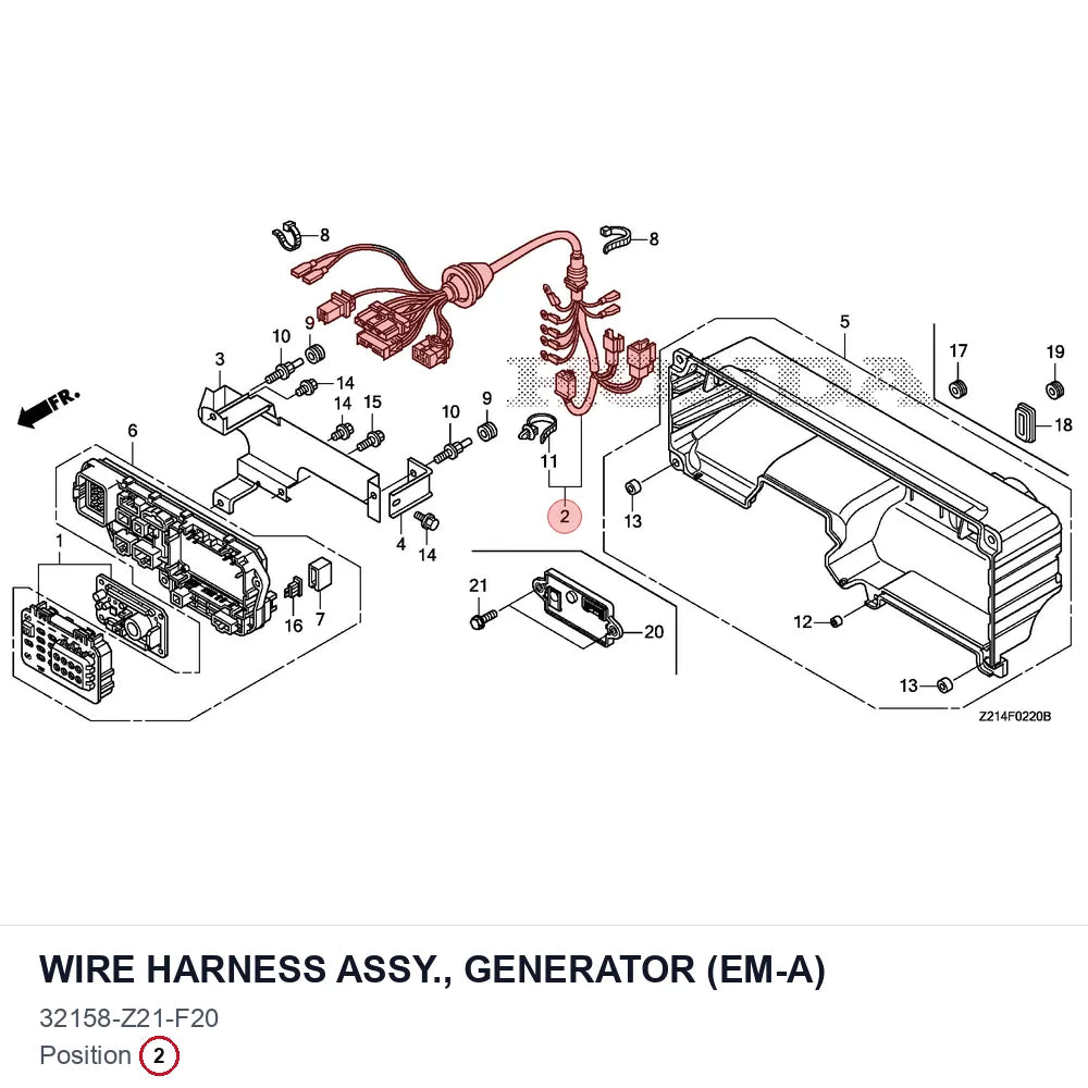 WIRE HARNESS ASSY., GENERATOR (EM-A)