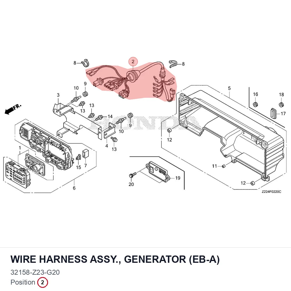WIRE HARNESS ASSY., GENERATOR (EB-A)