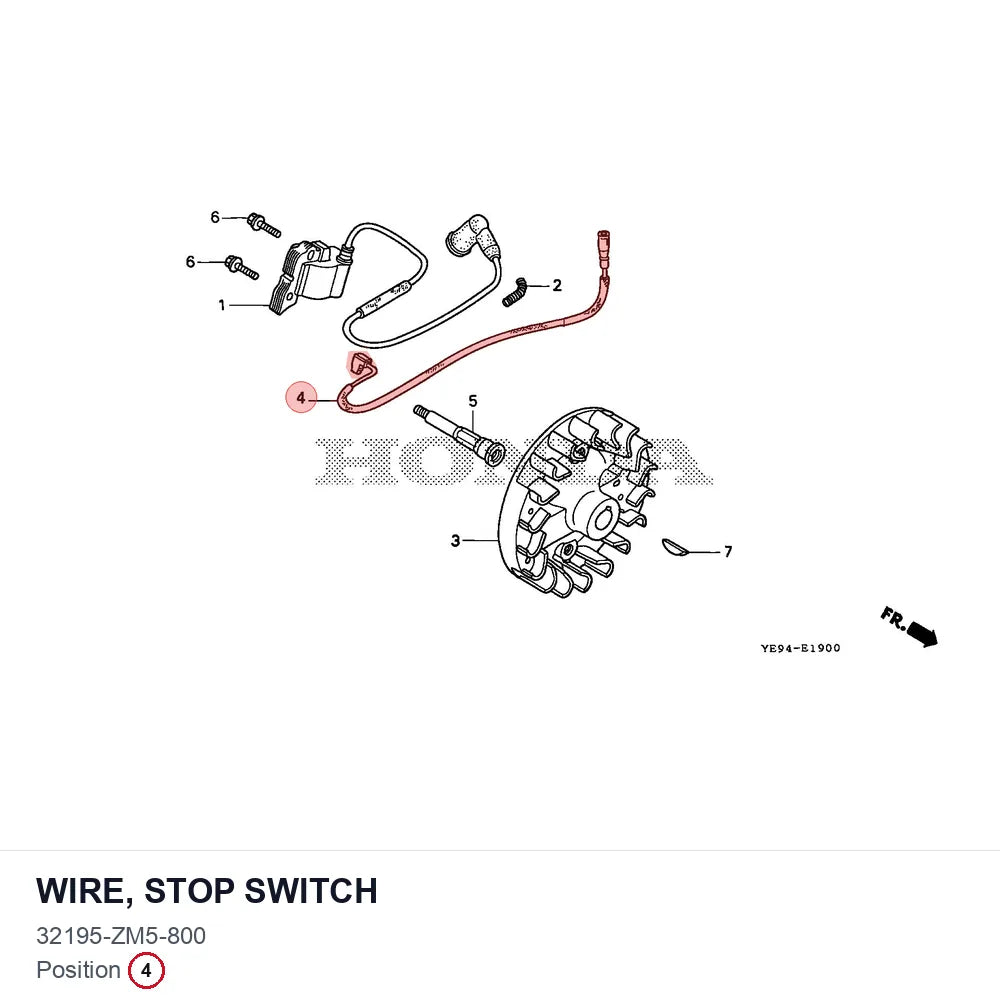 WIRE, STOP SWITCH