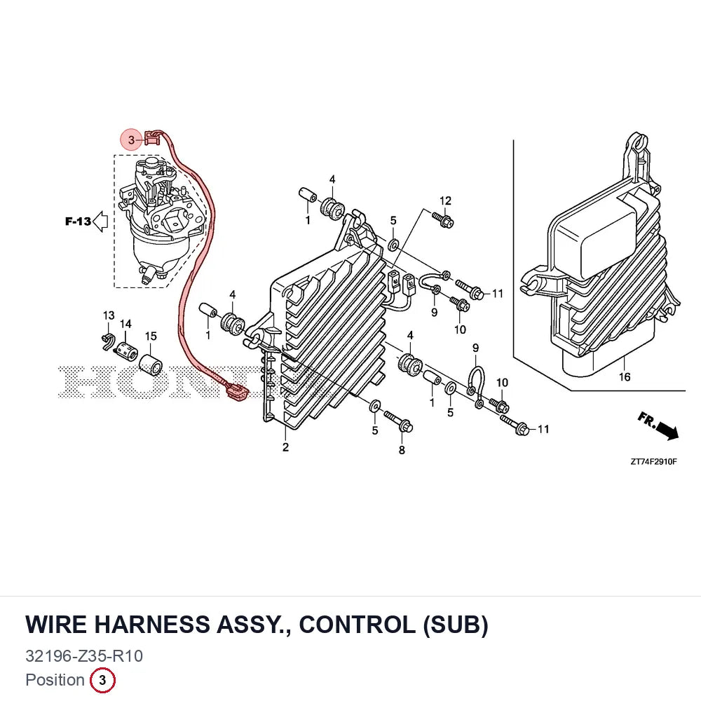 WIRE HARNESS ASSY., CONTROL (SUB)