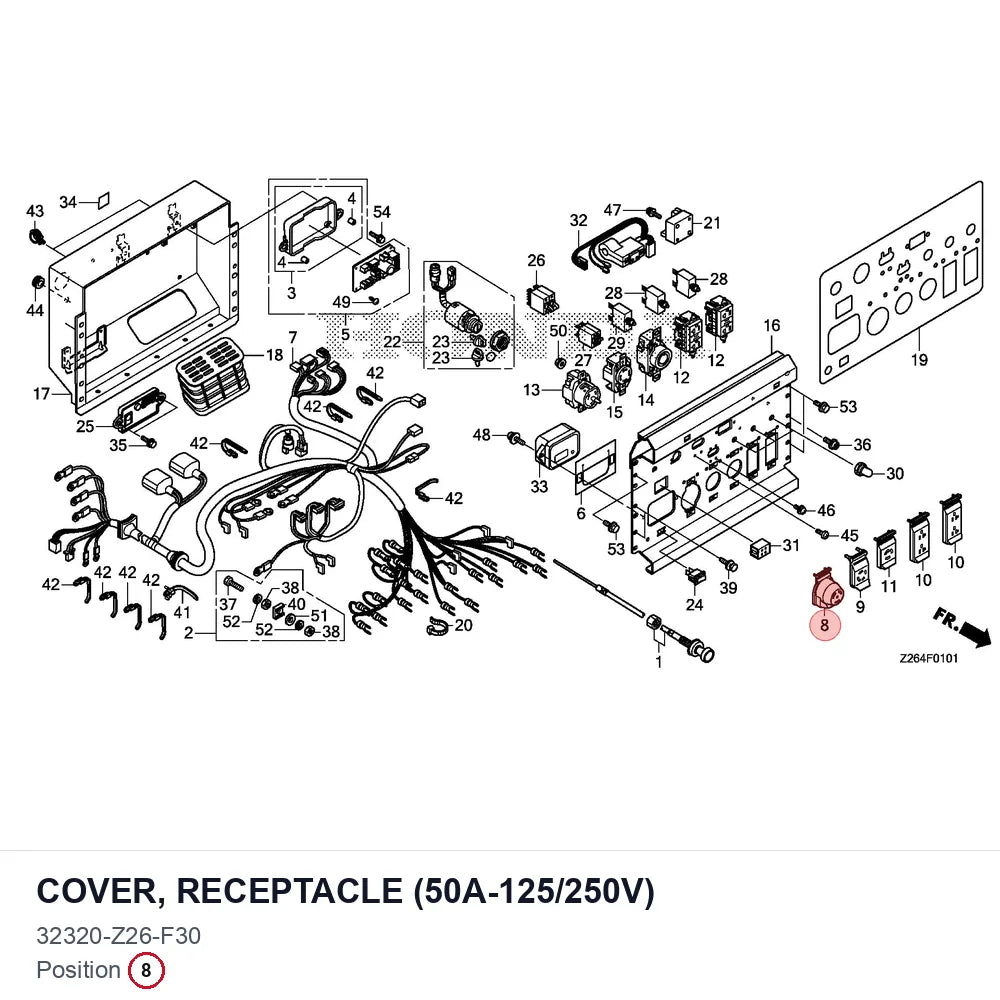 COVER, RECEPTACLE (50A-125/250V)